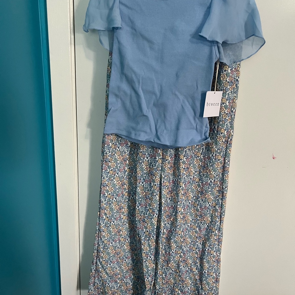 Breeze Kids Blue Floral Matching Set